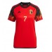Belgium Kevin De Bruyne #7 Replica Home Shirt Ladies World Cup 2022 Short Sleeve